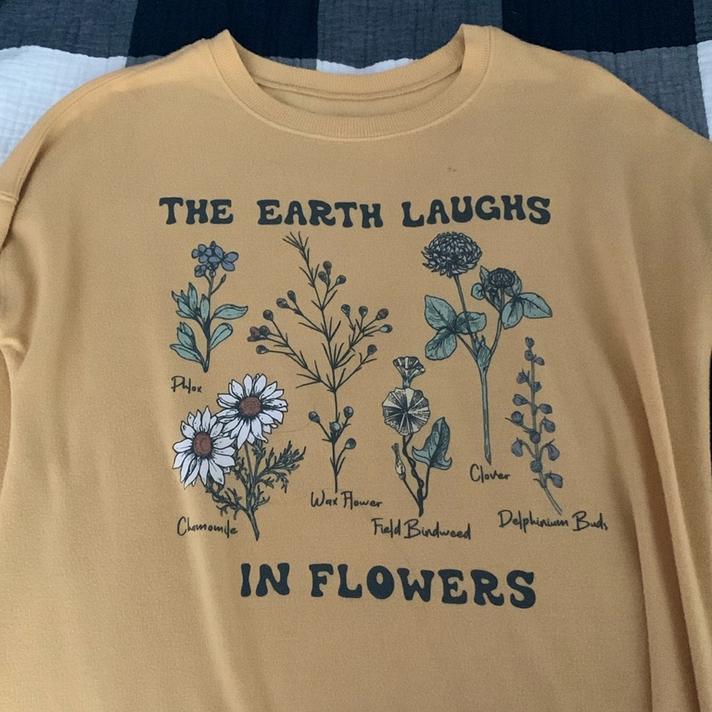 Yellow crew neck